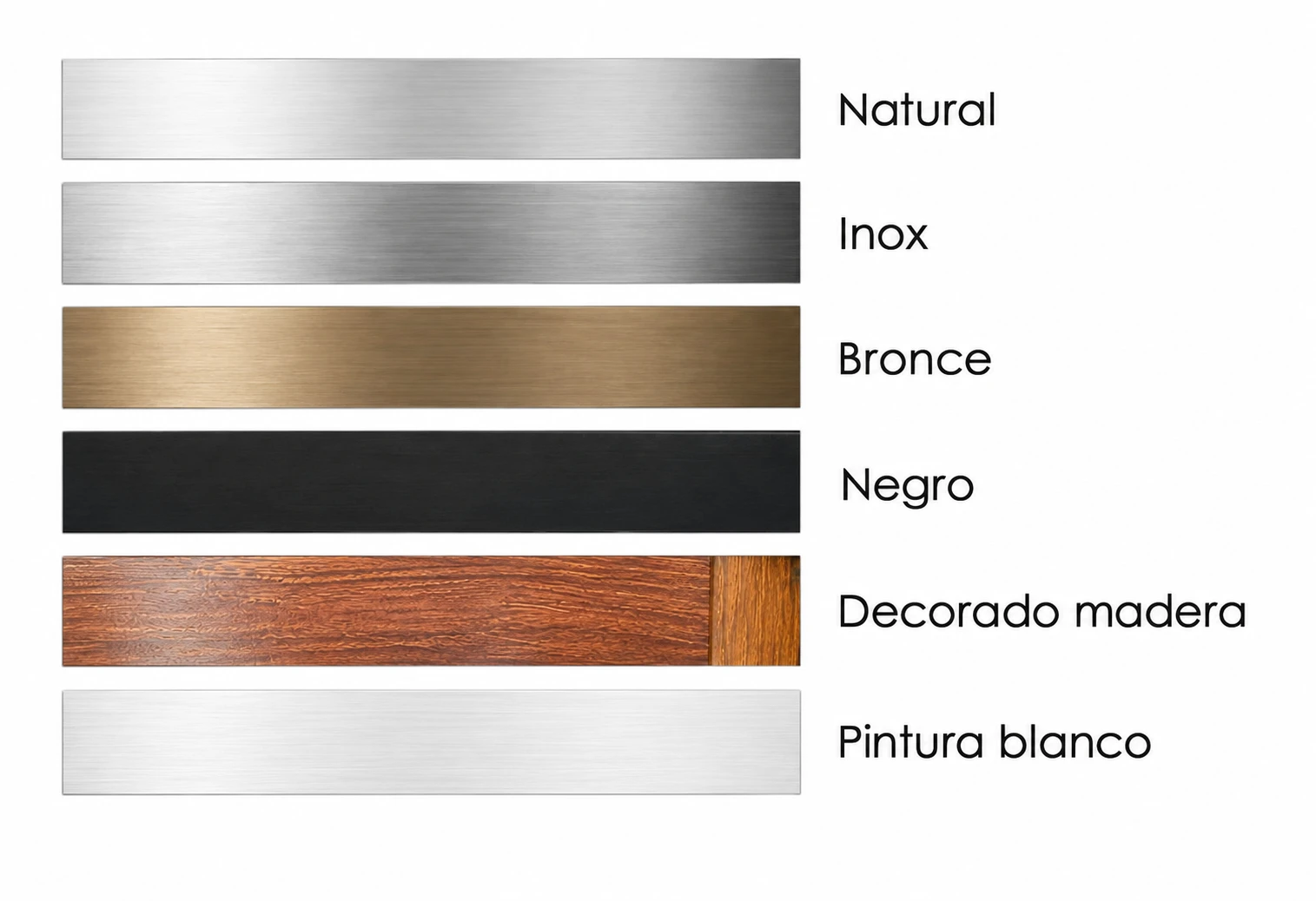 Colores de aluminio