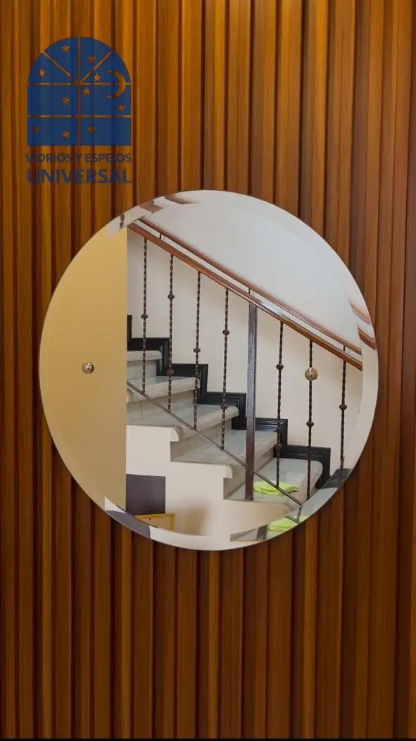 Espejo circular con bisel